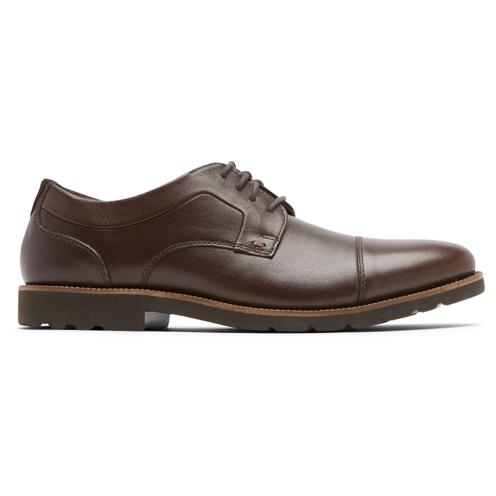 Rockport Mens Sharp & Ready 2 Cap Toe - Oxfords Dark Brown - XNP019752